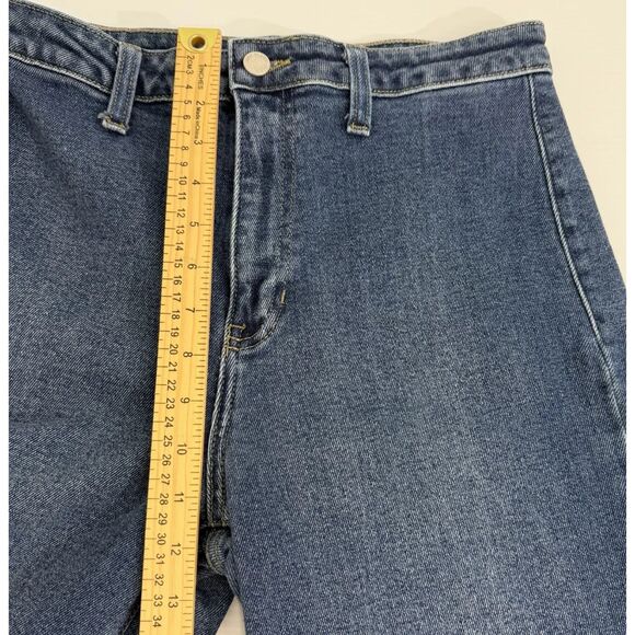 Just Black Denim Wide Leg High Rise Blue Jeans Womens 30 (Fit 29x28) Made in USA - Picture 7 of 11